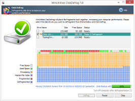Showing the Disk Defrag module in WinUtilities Professional Edition